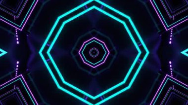 Renkli simetriyle gezgin kaleydoskop hareketi