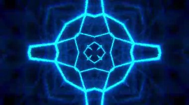 Renkli simetriyle gezgin kaleydoskop hareketi