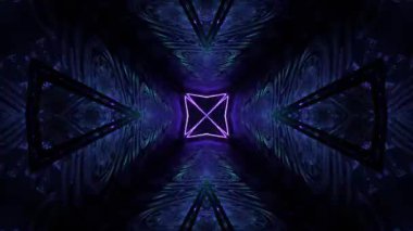 Renkli simetriyle gezgin kaleydoskop hareketi