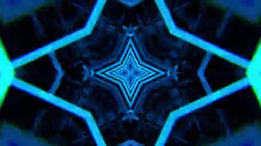 Renkli simetriyle gezgin kaleydoskop hareketi