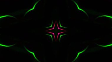 Renkli simetriyle gezgin kaleydoskop hareketi