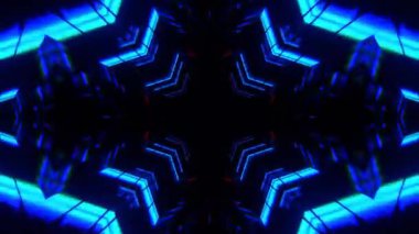 Renkli simetriyle gezgin kaleydoskop hareketi