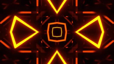 Renkli simetriyle gezgin kaleydoskop hareketi