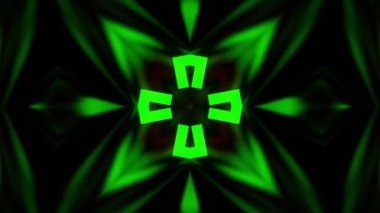 Renkli simetriyle gezgin kaleydoskop hareketi