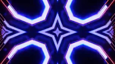 Renkli simetriyle gezgin kaleydoskop hareketi