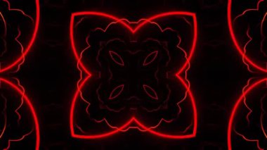 Renkli simetriyle gezgin kaleydoskop hareketi