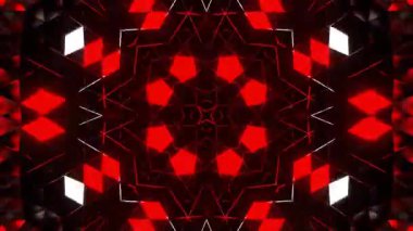 Renkli simetriyle gezgin kaleydoskop hareketi