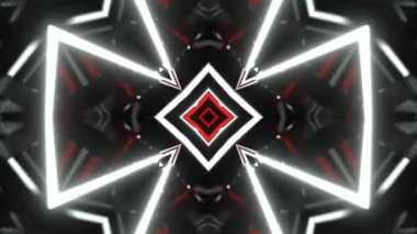 Renkli simetriyle gezgin kaleydoskop hareketi