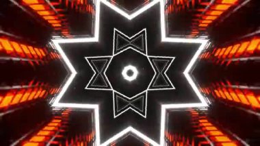 Renkli simetriyle gezgin kaleydoskop hareketi