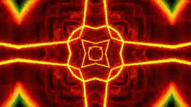 Renkli simetriyle gezgin kaleydoskop hareketi