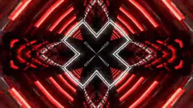 Renkli simetriyle gezgin kaleydoskop hareketi