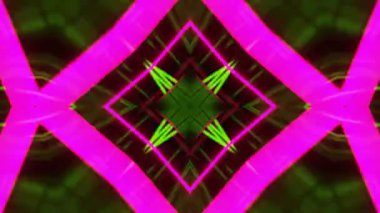 Renkli simetriyle gezgin kaleydoskop hareketi