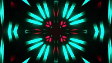 Renkli simetriyle gezgin kaleydoskop hareketi