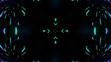 Renkli simetriyle gezgin kaleydoskop hareketi