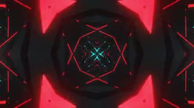 Renkli simetriyle gezgin kaleydoskop hareketi