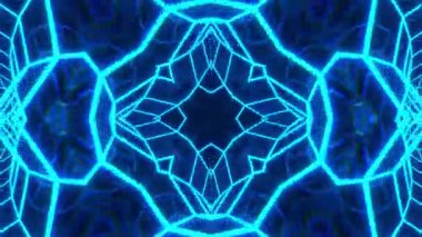 Renkli simetriyle gezgin kaleydoskop hareketi