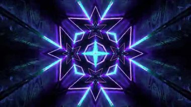 Renkli simetriyle gezgin kaleydoskop hareketi