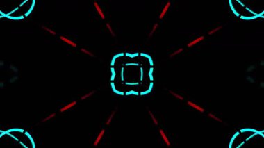 Renkli simetriyle gezgin kaleydoskop hareketi