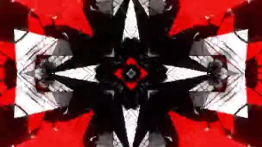 Renkli simetriyle gezgin kaleydoskop hareketi