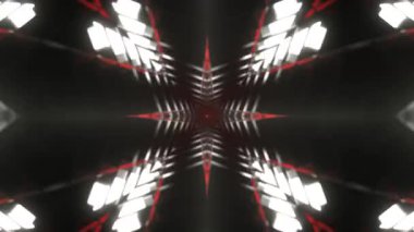 Renkli simetriyle gezgin kaleydoskop hareketi