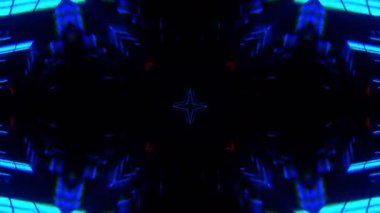 Renkli simetriyle gezgin kaleydoskop hareketi