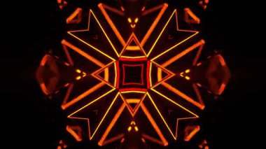 Renkli simetriyle gezgin kaleydoskop hareketi