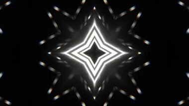 Renkli simetriyle gezgin kaleydoskop hareketi