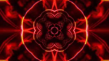 Renkli simetriyle gezgin kaleydoskop hareketi