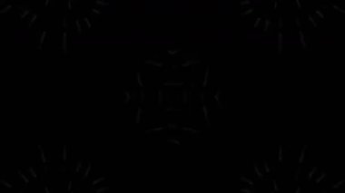 Renkli simetriyle gezgin kaleydoskop hareketi