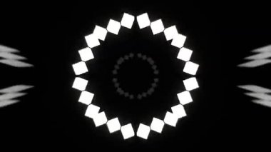 Renkli simetriyle gezgin kaleydoskop hareketi