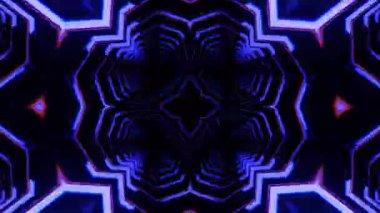 Renkli simetriyle gezgin kaleydoskop hareketi