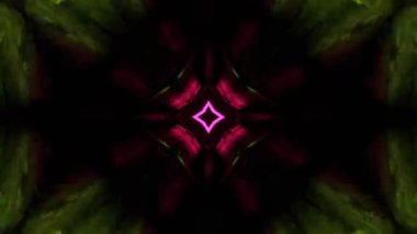 Renkli simetriyle gezgin kaleydoskop hareketi