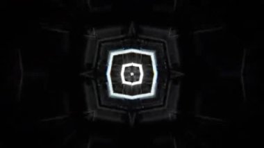 Renkli simetriyle gezgin kaleydoskop hareketi