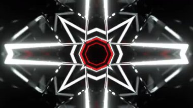 Renkli simetriyle gezgin kaleydoskop hareketi