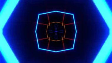 Renkli simetriyle gezgin kaleydoskop hareketi