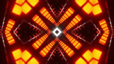 Renkli simetriyle gezgin kaleydoskop hareketi