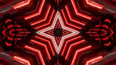 Renkli simetriyle gezgin kaleydoskop hareketi