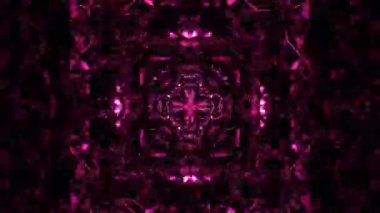 Renkli simetriyle gezgin kaleydoskop hareketi