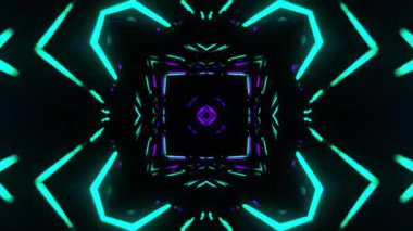 Renkli simetriyle gezgin kaleydoskop hareketi