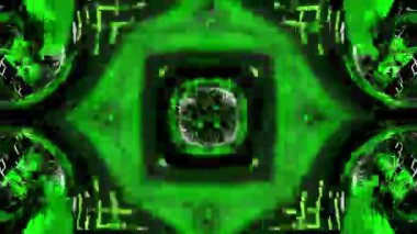 Renkli simetriyle gezgin kaleydoskop hareketi