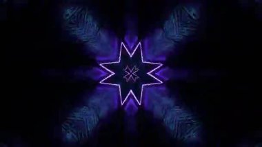 Renkli simetriyle gezgin kaleydoskop hareketi