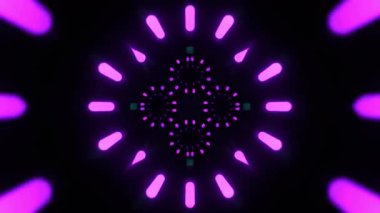 Renkli simetriyle gezgin kaleydoskop hareketi