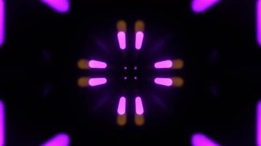 Renkli simetriyle gezgin kaleydoskop hareketi