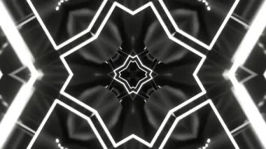 Renkli simetriyle gezgin kaleydoskop hareketi