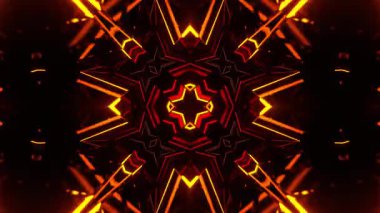 Renkli simetriyle gezgin kaleydoskop hareketi