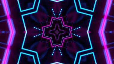 Renkli simetriyle gezgin kaleydoskop hareketi