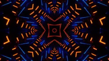 Renkli simetriyle gezgin kaleydoskop hareketi