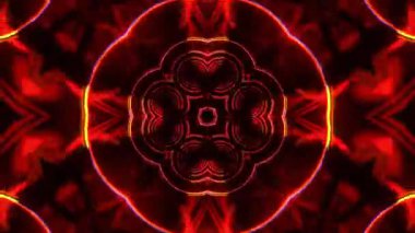 Renkli simetriyle gezgin kaleydoskop hareketi