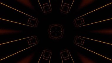 Renkli simetriyle gezgin kaleydoskop hareketi