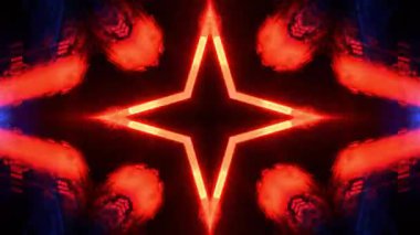 Renkli simetriyle gezgin kaleydoskop hareketi